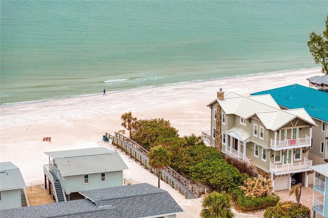 water view with a view of the beach