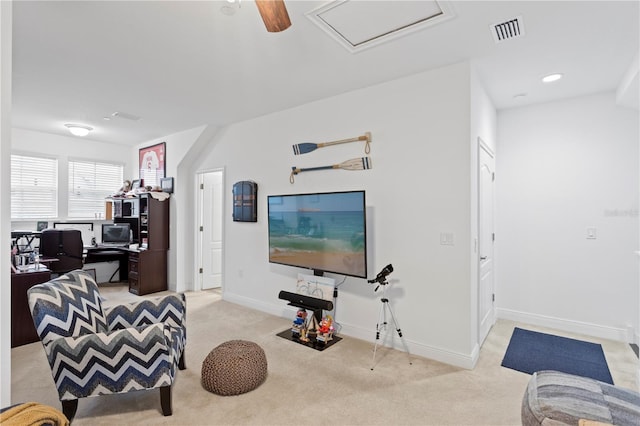 view of carpeted living room