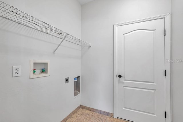 laundry room with hookup for a washing machine and hookup for an electric dryer