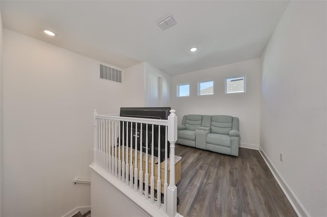 interior space with hardwood / wood-style flooring