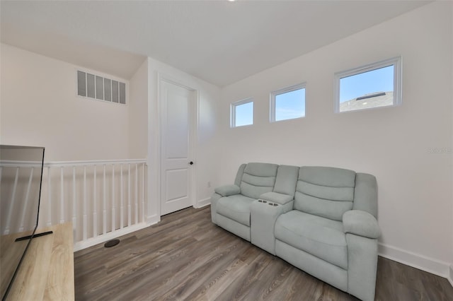 living room featuring hardwood / wood-style flooring