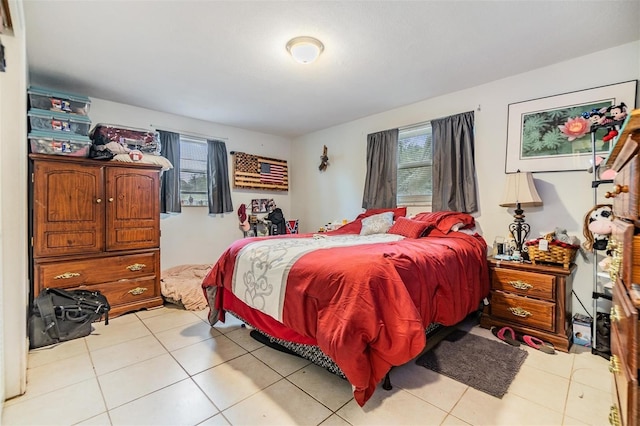 view of tiled bedroom