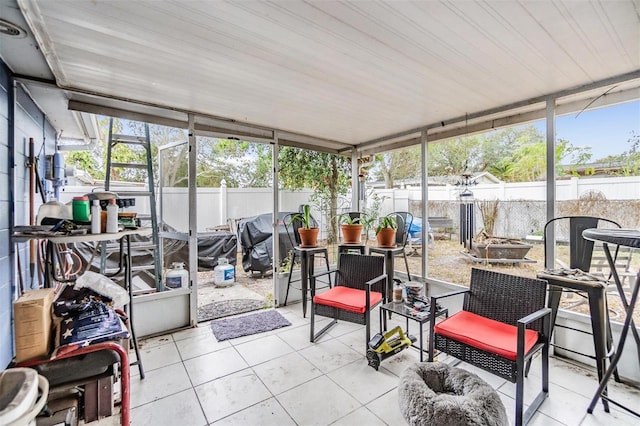 view of sunroom