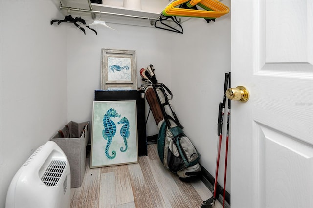 interior space featuring wood-type flooring