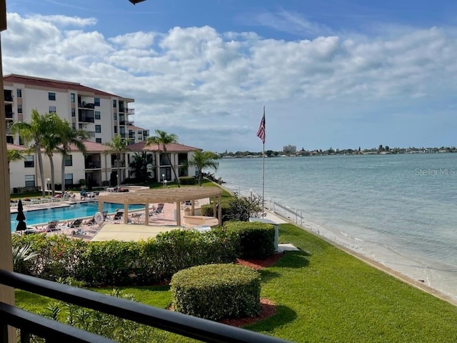 water view featuring a view of the beach