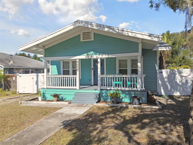 bungalow-style home featuring covered porch