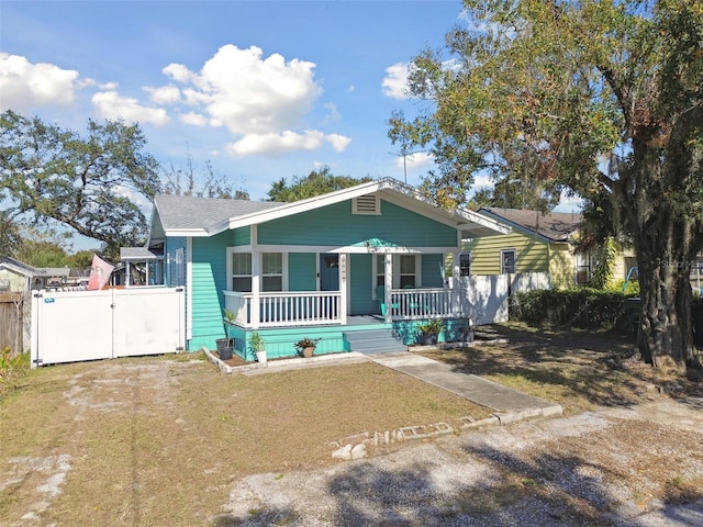 bungalow-style house with covered porch