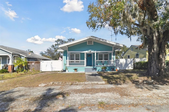 bungalow-style house with a porch