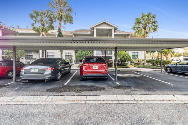 view of car parking with a carport