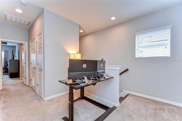 view of carpeted office