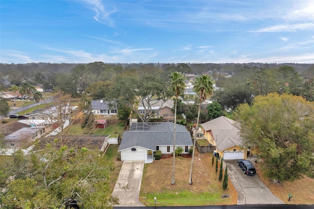 bird's eye view featuring a residential view