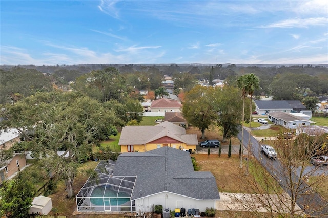 bird's eye view with a residential view