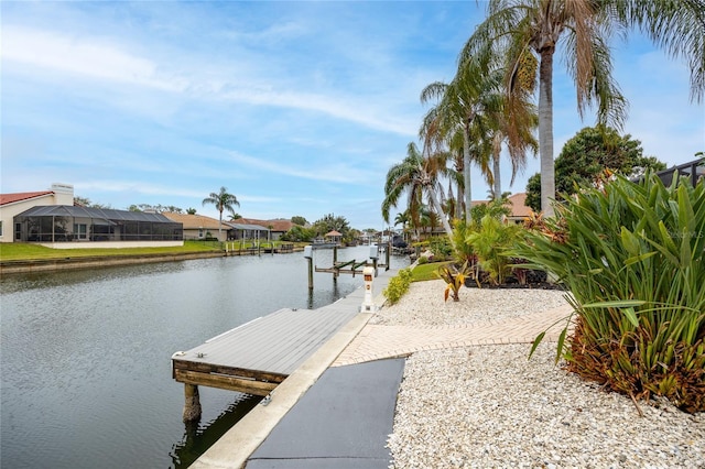 5809 Cruiser Way, Tampa, FL 33615 - dock area featuring a water view and a residential view