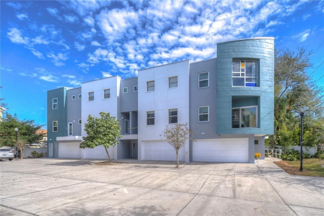 view of building exterior with a garage