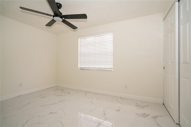 empty room with ceiling fan