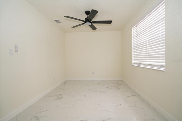 empty room with ceiling fan