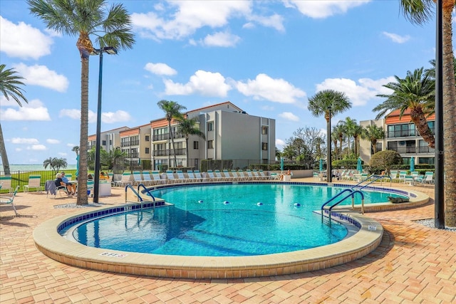 view of pool with a patio