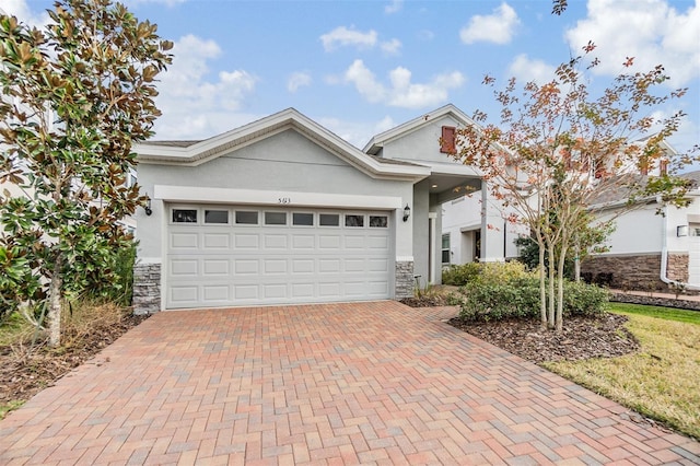 view of front of house featuring a garage