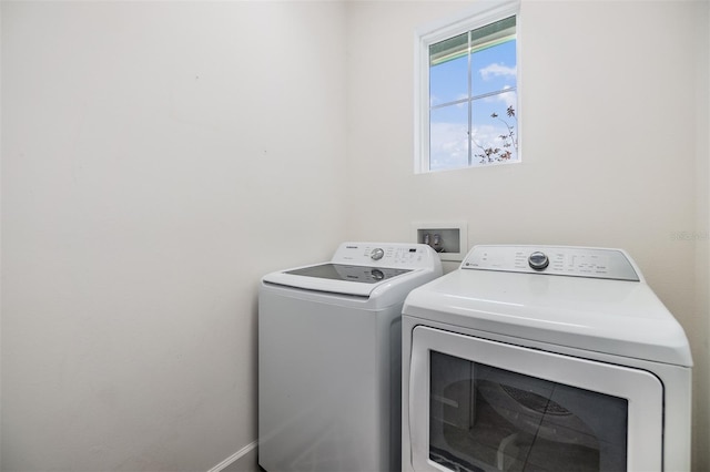 laundry room with washer and clothes dryer