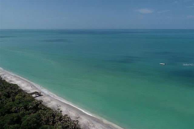 property view of water with a view of the beach