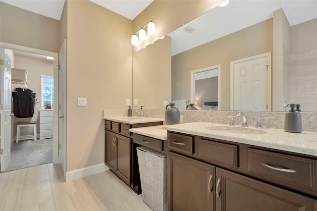 bathroom with vanity