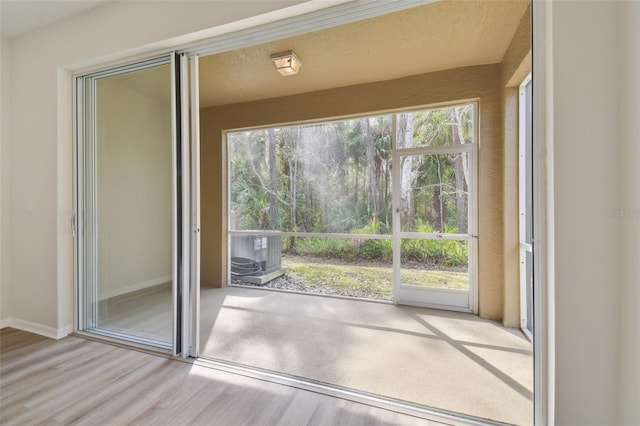 entryway featuring wood-type flooring