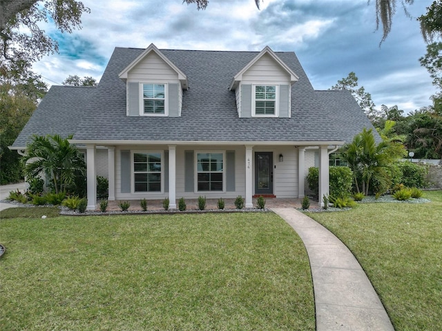 view of front facade with a front lawn