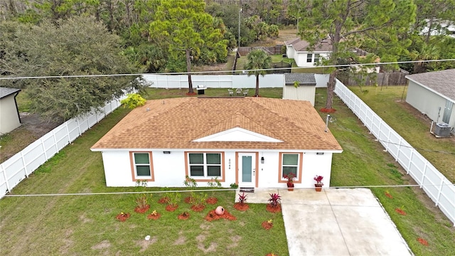 exterior space with a front lawn