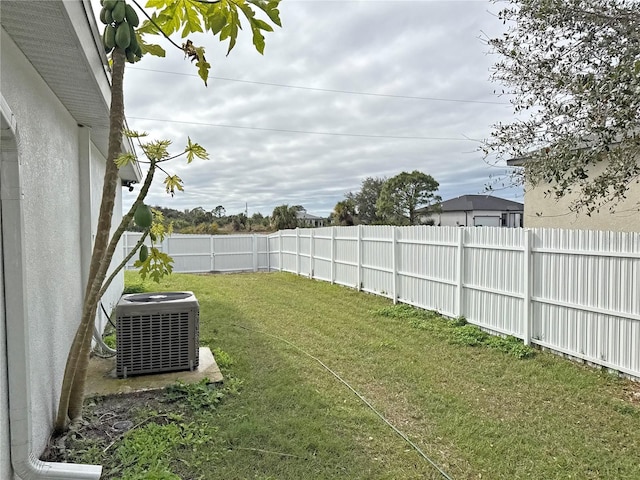 view of yard with cooling unit