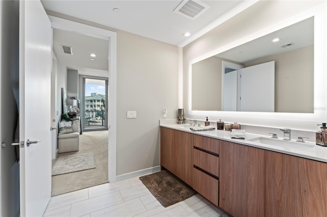 bathroom with vanity