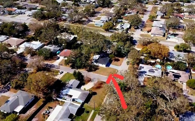 bird's eye view featuring a residential view