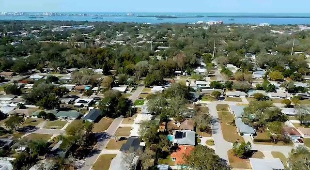 drone / aerial view with a residential view