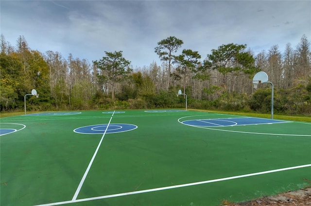 view of sport court featuring community basketball court