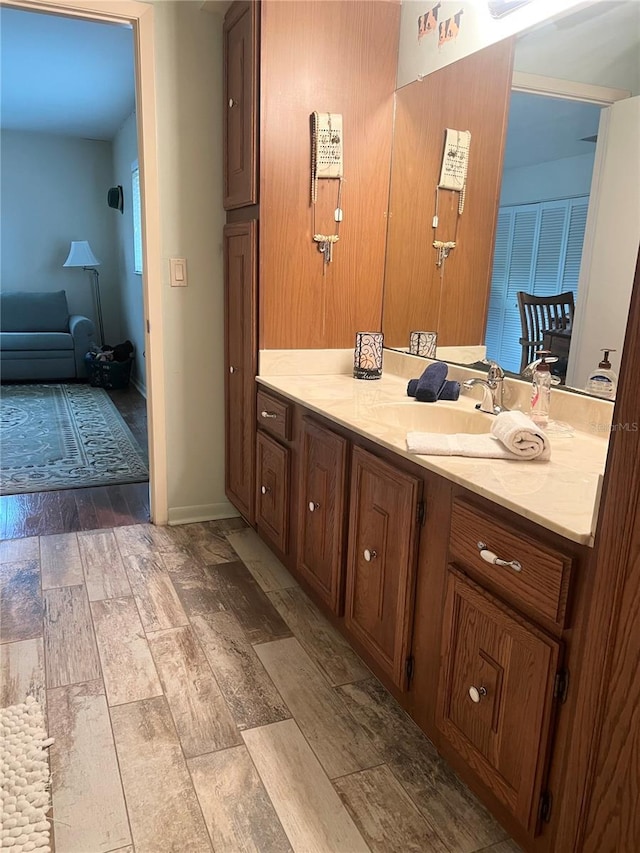 bathroom featuring vanity