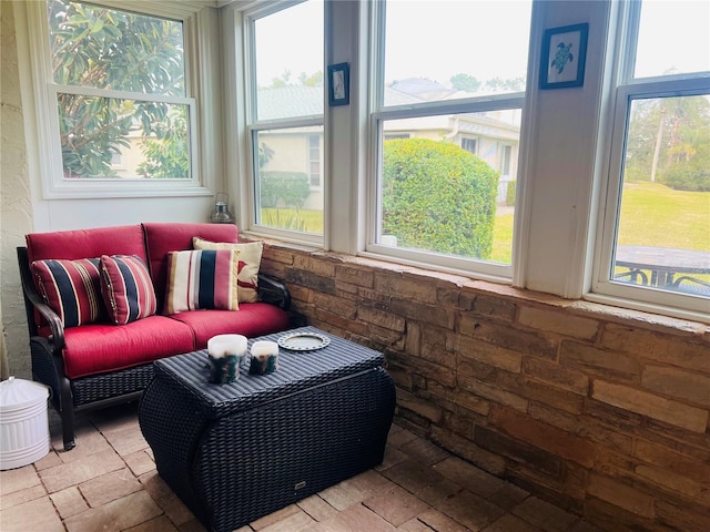 view of sunroom