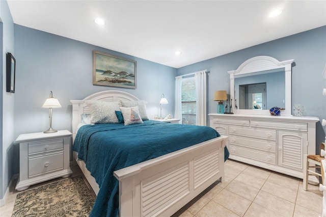 view of tiled bedroom