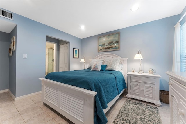 view of tiled bedroom