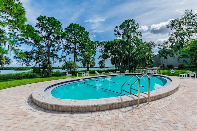 view of pool with a patio area