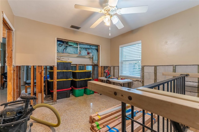 bedroom with ceiling fan