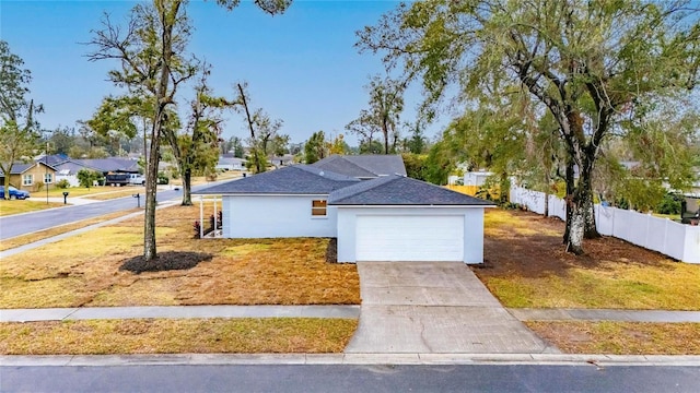 view of front facade with a garage