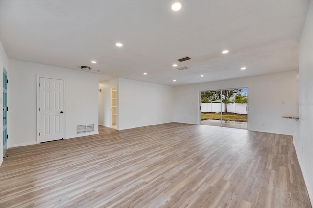 interior space featuring light wood-type flooring