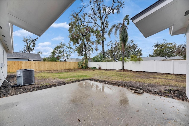 view of patio featuring central AC unit