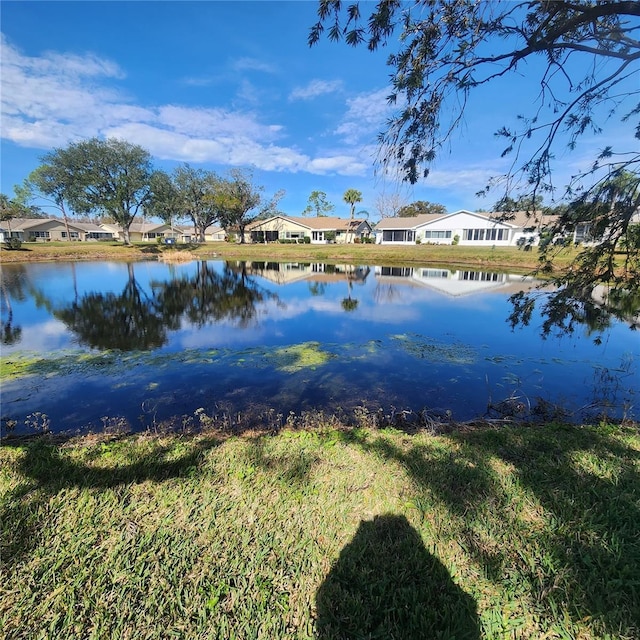 property view of water featuring a residential view