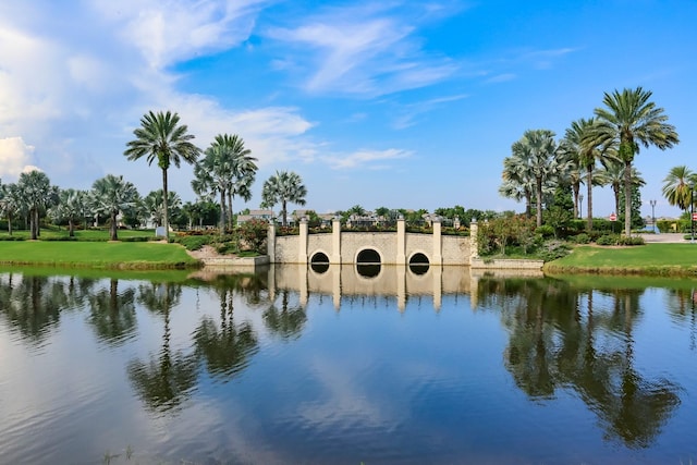 view of water feature