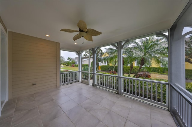 view of patio / terrace featuring a ceiling fan