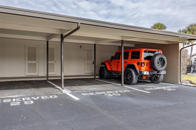 view of parking / parking lot