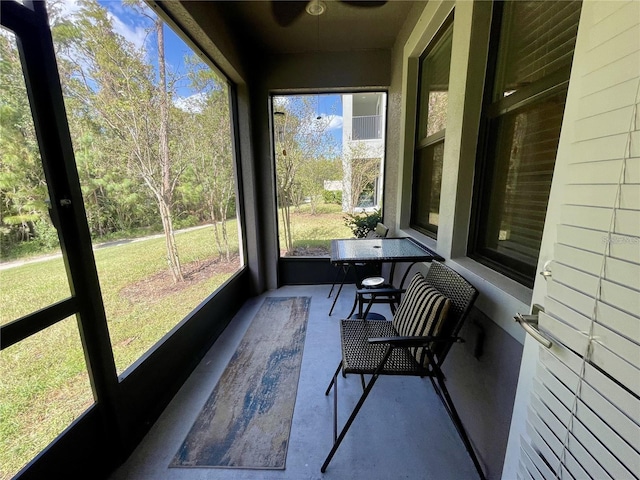 view of sunroom