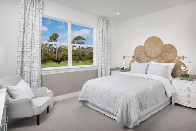 bedroom with carpet floors