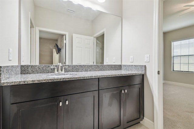 bathroom with vanity