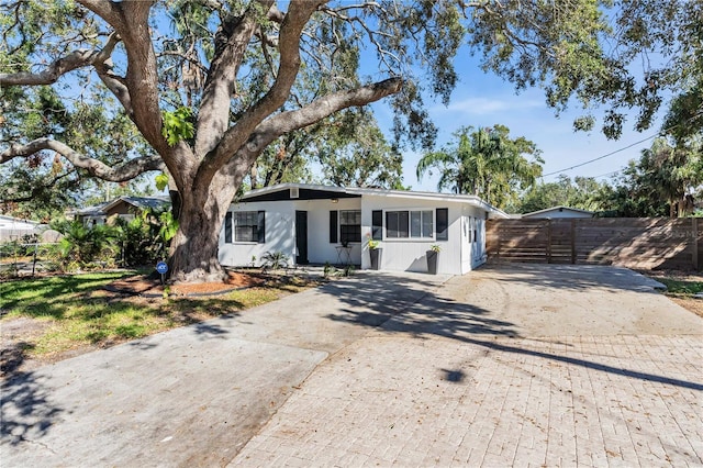 view of ranch-style home